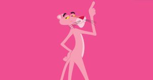 Pink panther cartoon character