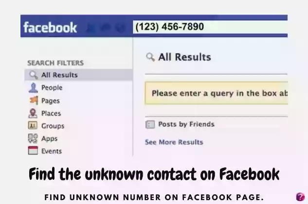Find unknown number on Facebook Page