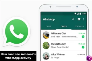How can I see someone's WhatsApp activity